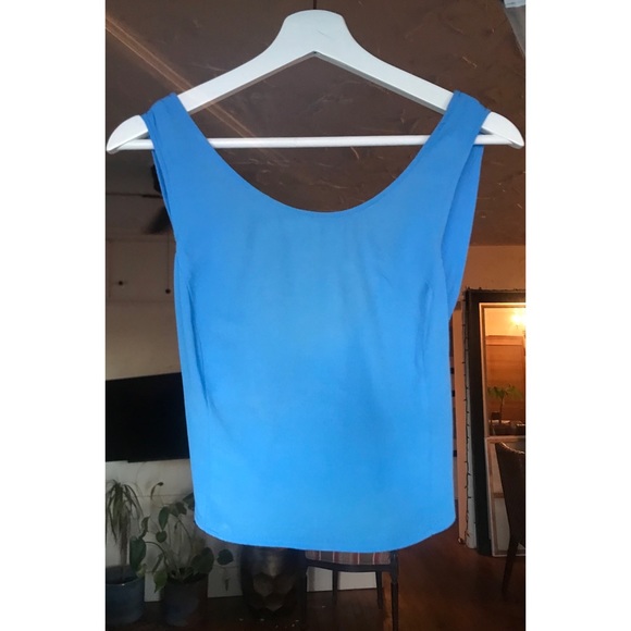 Lush Baby Blue Crop Top, With a Criss Cross Back, Size Medium - Picture 17 of 17